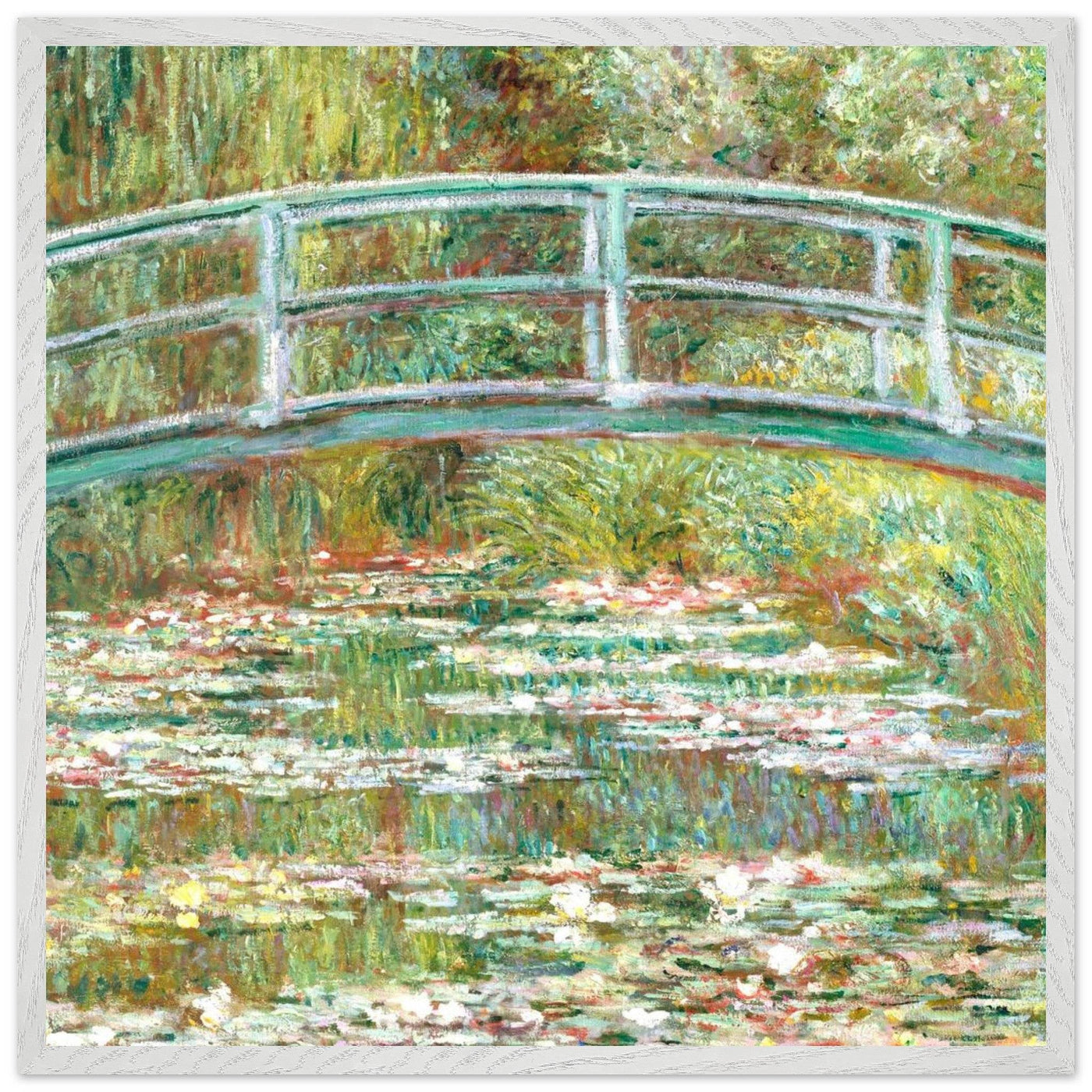 Bridge Over a Pond Art Print - Water Lilies Decorative Artwork for Your Space - Vibrantwalls