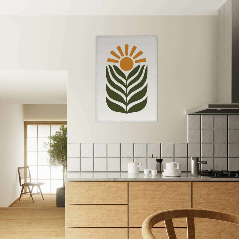 Desert Sun Plant Botanical Abstract Wall Art - Vibrantwalls