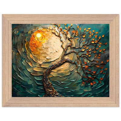 Golden Sunset Emerald Tree of Life Jewelry - Vibrantwalls