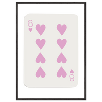 Eight of Hearts Custom Playing Cards Framed Poster Wall Art - Vibrantwalls