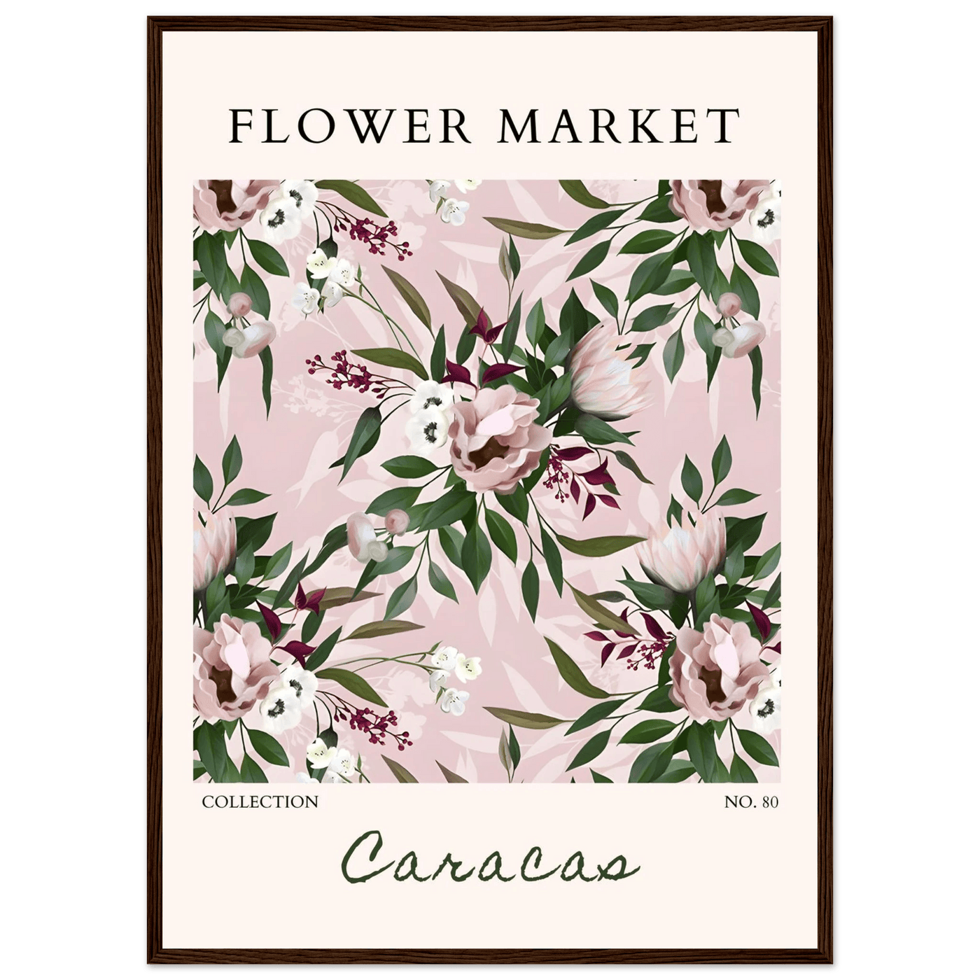 Blush Floral Dream Framed Poster – Elegant Botanical Art Print | Ready-to-Hang in Multiple Sizes & Frame Styles - Vibrantwalls