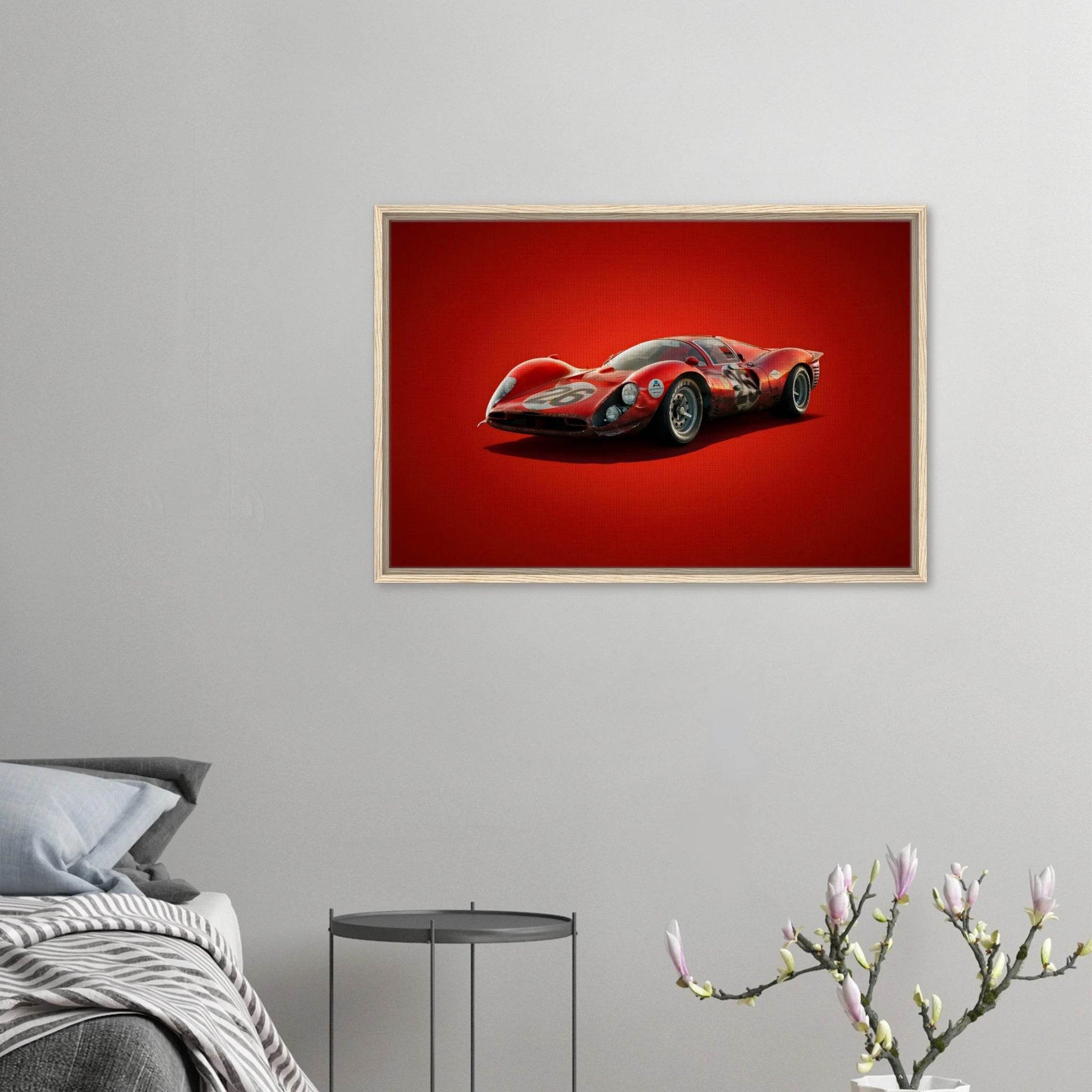 Ferrari 330 P4 Vintage Race Car Posters Classic Canvas Wall Art - Vibrantwalls