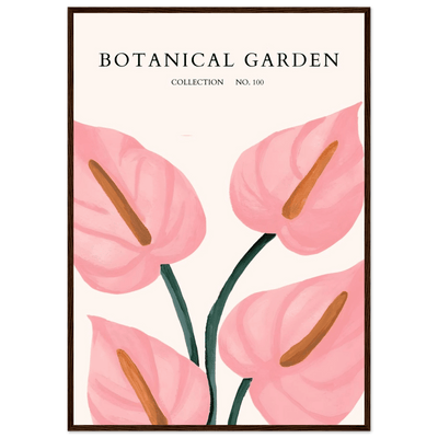 Botanical Garden Framed Poster – Pink Anthurium Bloom Art Print | Elegant & Ready-to-Hang - Vibrantwalls