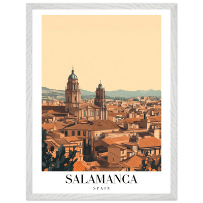 Salamanca Spain Framed Poster – Warm Hues Vintage Travel Wall Art with Wooden Frame - Vibrantwalls