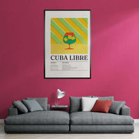 Cuba Libre Cocktail Recipe Wall Art - Vibrantwalls