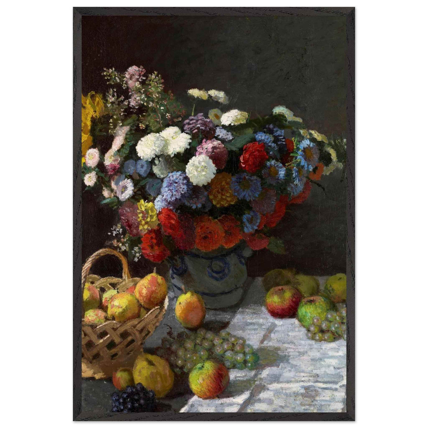 Still Life Wall Art Print of Flowers and Fruit for Elegant Home Decor - Vibrantwalls