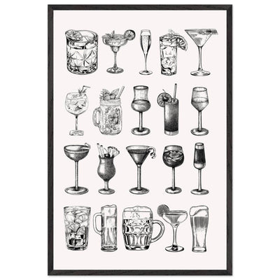 Gin Tonic Cocktail Recipe Vintage Style Art - Vibrantwalls
