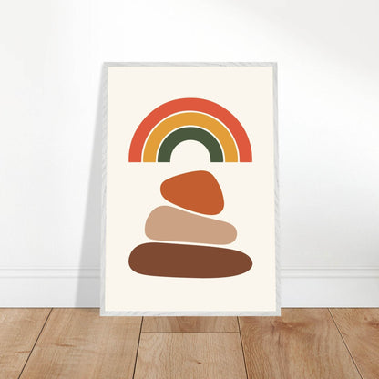 Desert Rainbow & Stone Stack - Vibrantwalls