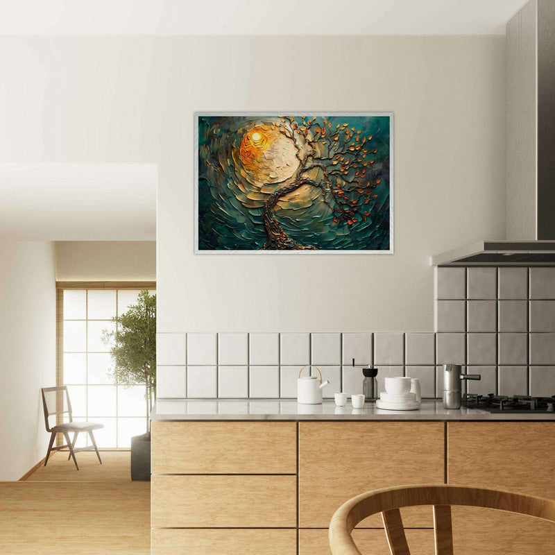 Golden Sunset Emerald Tree of Life Jewelry - Vibrantwalls