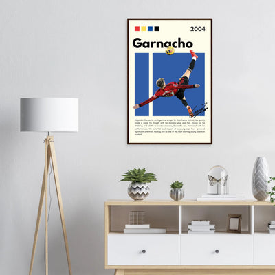 Alejandro Garnacho Manchester United Dynamic Football Poster Vibrantwalls