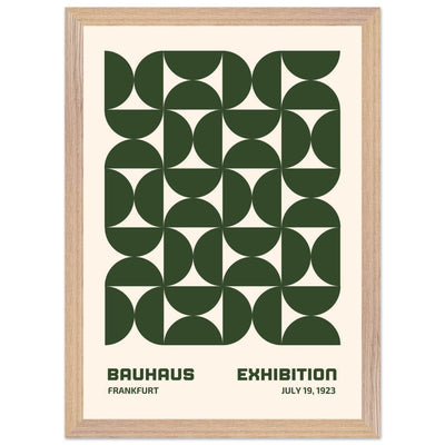 Bauhaus Forest Green & Cream Modern - Vibrantwalls
