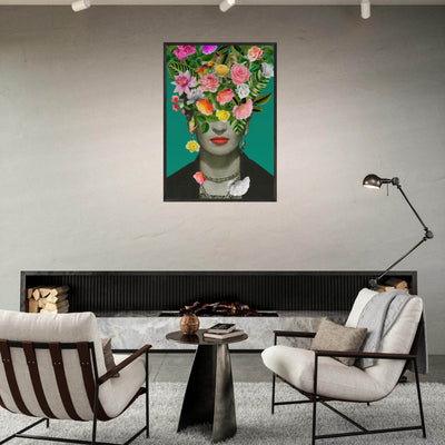 Floral Frida Artwork - Vibrant and Inspiring Home Decor - Vibrantwalls