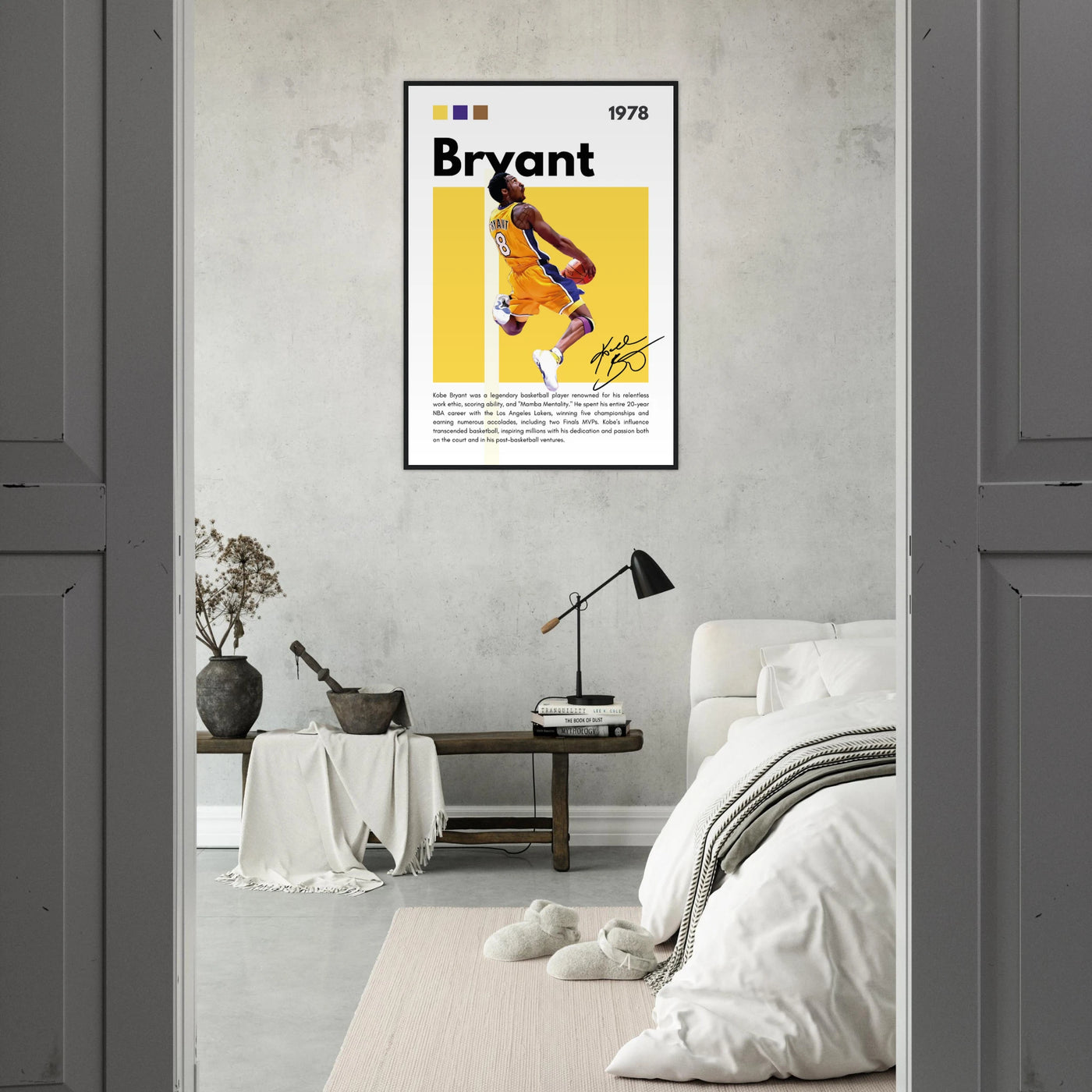 Kobe Bryant Number 24 Lakers Modern Print Vibrantwalls