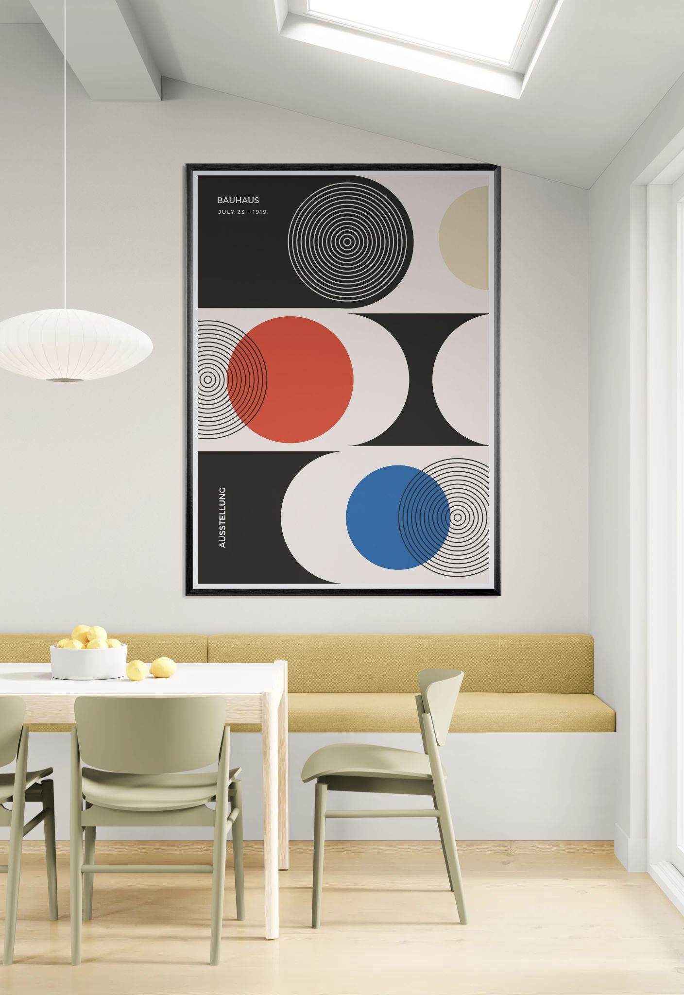 Bauhaus Geometric Abstract Movement Style Design Poster Wall Art - Vibrantwalls