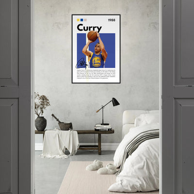 Stephen Curry Golden State Warriors Vintage Art Vibrantwalls