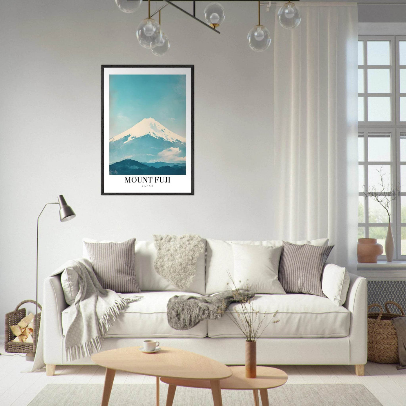 Mount Fuji Japan Framed Poster – Serene Vintage Travel Wall Art with Wooden Frame - Vibrantwalls