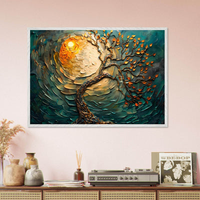 Golden Sunset Emerald Tree of Life Jewelry - Vibrantwalls