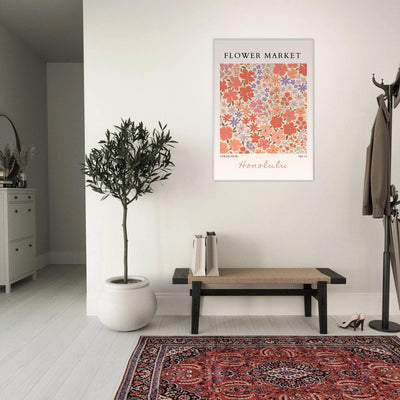 Flower Market Honolulu Framed Poster – Vibrant Floral Art Print | Ready-to-Hang Wall Decor - Vibrantwalls
