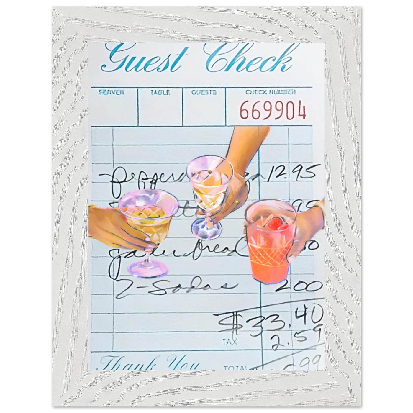 Guest Check Cocktail - Vibrantwalls