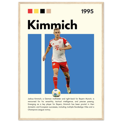 Joshua Kimmich Bayern Munich Framed Football Poster 50x70 cm 20x28″ Wood frame Vibrantwalls