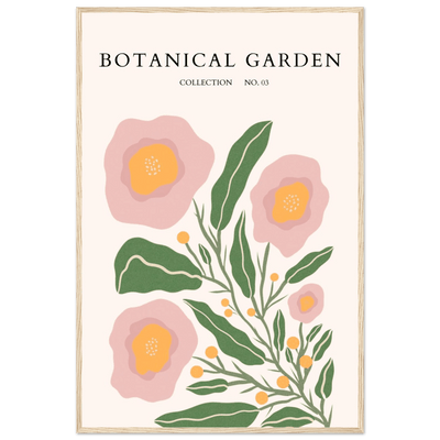 Botanical Garden Collection Framed Poster - Abstract Floral Art Prints in Soft Pinks & Greens | Ready-to-Hang - Vibrantwalls