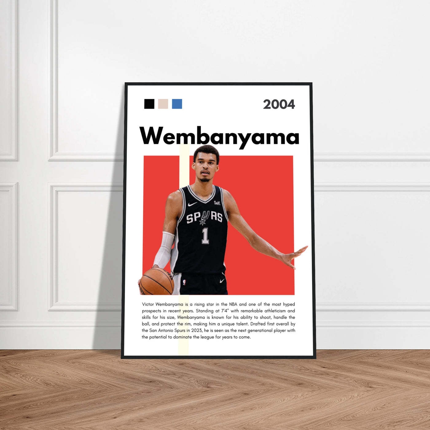 Victor Wembanyama Wemby Spurs Modern Art Print Vibrantwalls