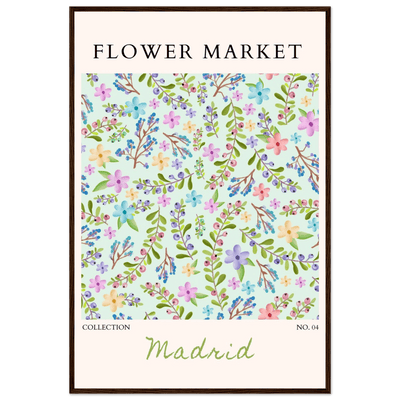 Flower Market Collection Framed Poster – Whimsical Floral & Berry Art Prints | Ready-to-Hang in Various Sizes - Vibrantwalls