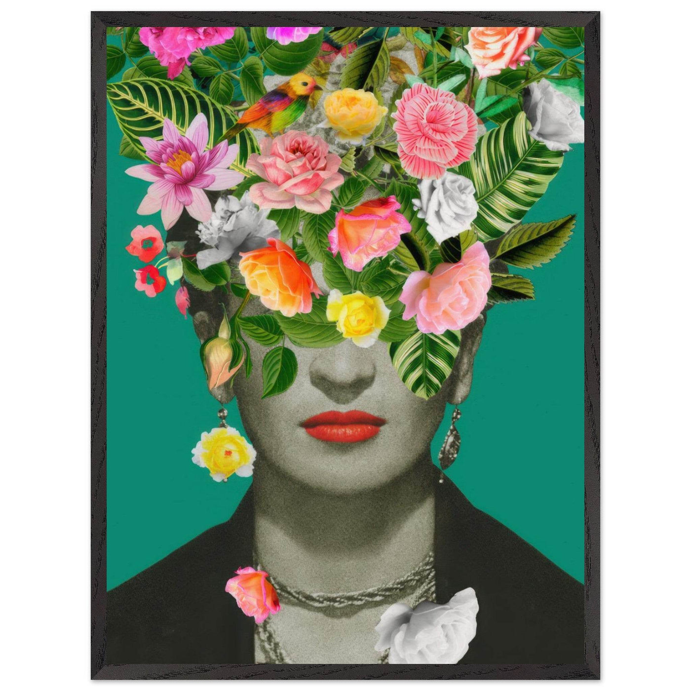 Floral Frida Artwork - Vibrant and Inspiring Home Decor - Vibrantwalls