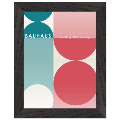 Bauhaus Retro Art Print in Teal and Coral for Unique Retro Decor - Vibrantwalls