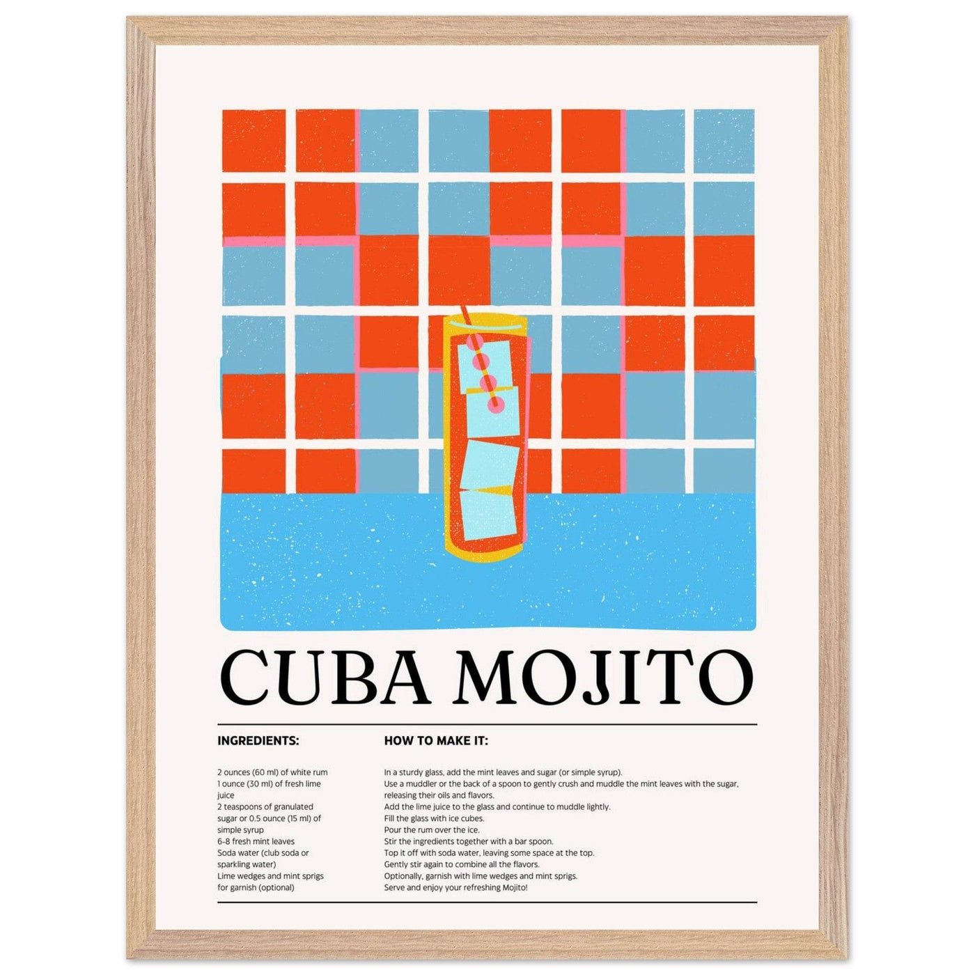 Cuba Mojito Cocktail Recipe - Vibrantwalls