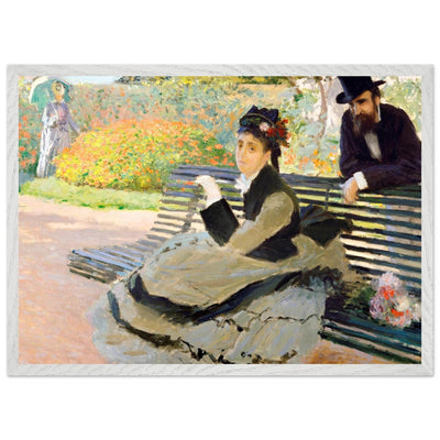 Camille Monet Garden Bench Art – Exquisite Artwork for Garden Lovers - Vibrantwalls