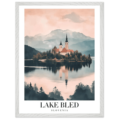 Lake Bled Slovenia Framed Poster – Serene Lakeside Wall Art with Wooden Frame - Vibrantwalls
