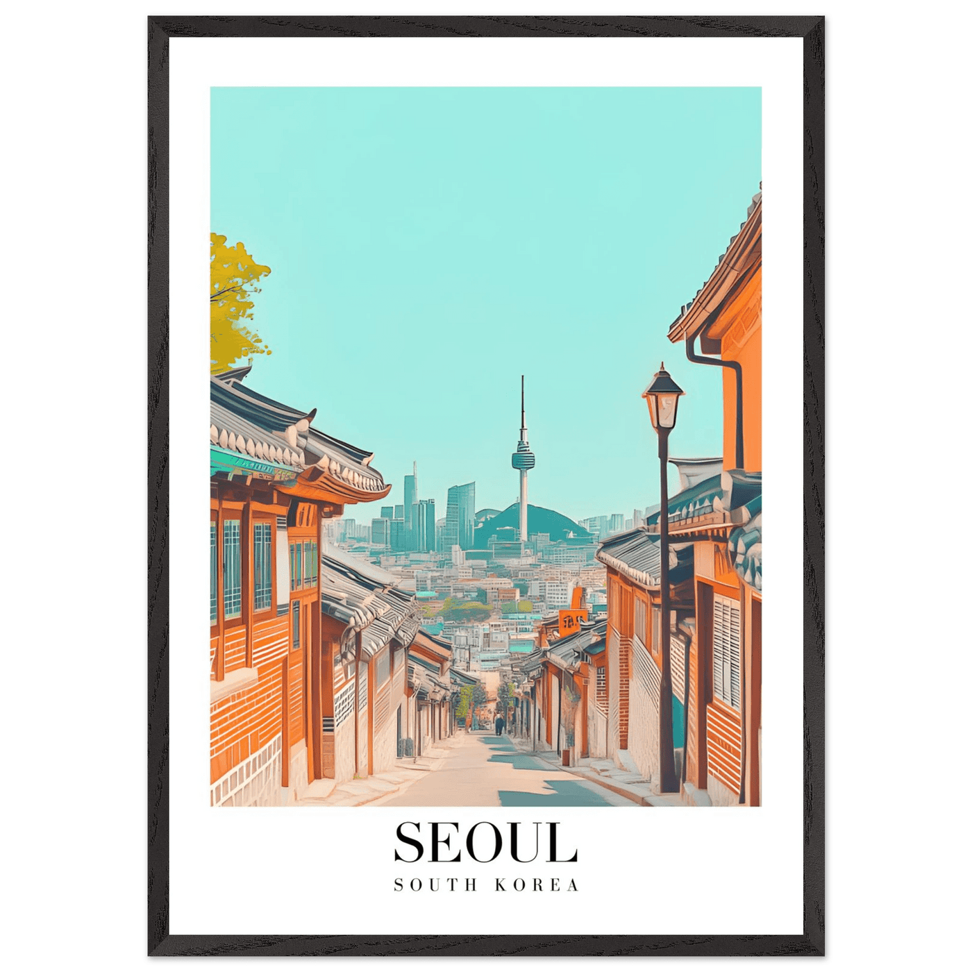 Seoul South Korea Framed Poster – Modern Cityscape & Traditional Charm Wall Art - Vibrantwalls