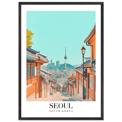 Seoul South Korea Framed Poster – Modern Cityscape & Traditional Charm Wall Art - Vibrantwalls