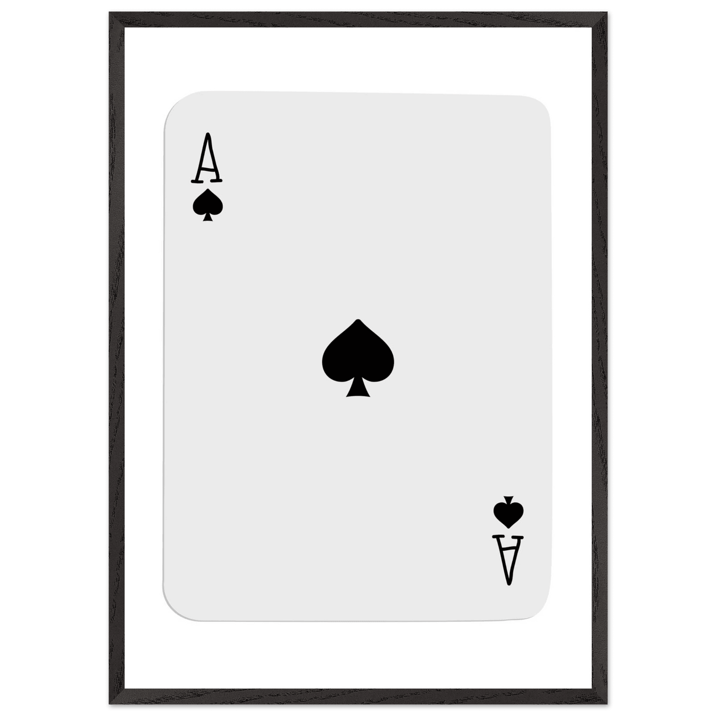 Ace of Spades Poker Card Print - Mounted Framed Poster Art, Eco-Friendly Wood Frame in Your Choice of Style - Vibrantwalls