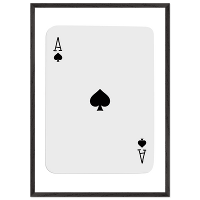 Ace of Spades Poker Card Print - Mounted Framed Poster Art, Eco-Friendly Wood Frame in Your Choice of Style - Vibrantwalls