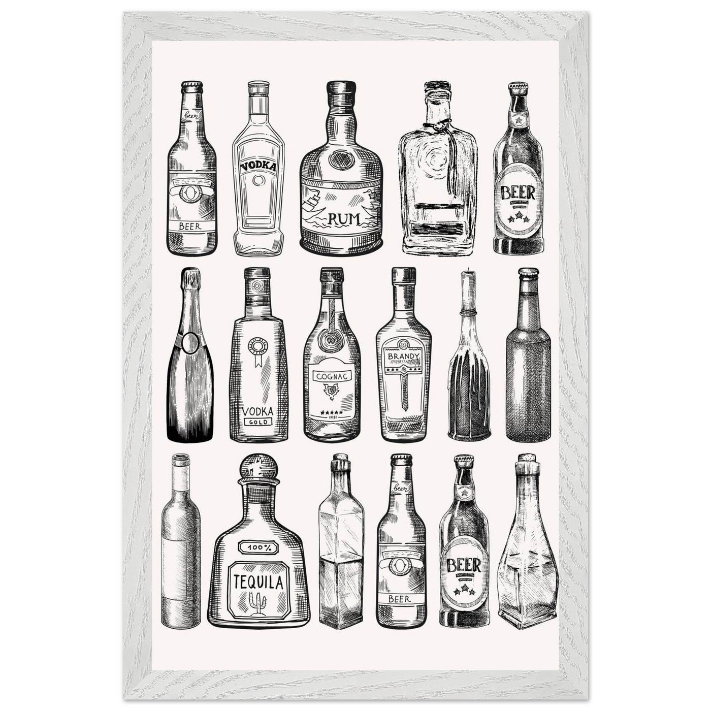 Gin Tonic Cocktail Recipe Classic Bar Print - Vibrantwalls