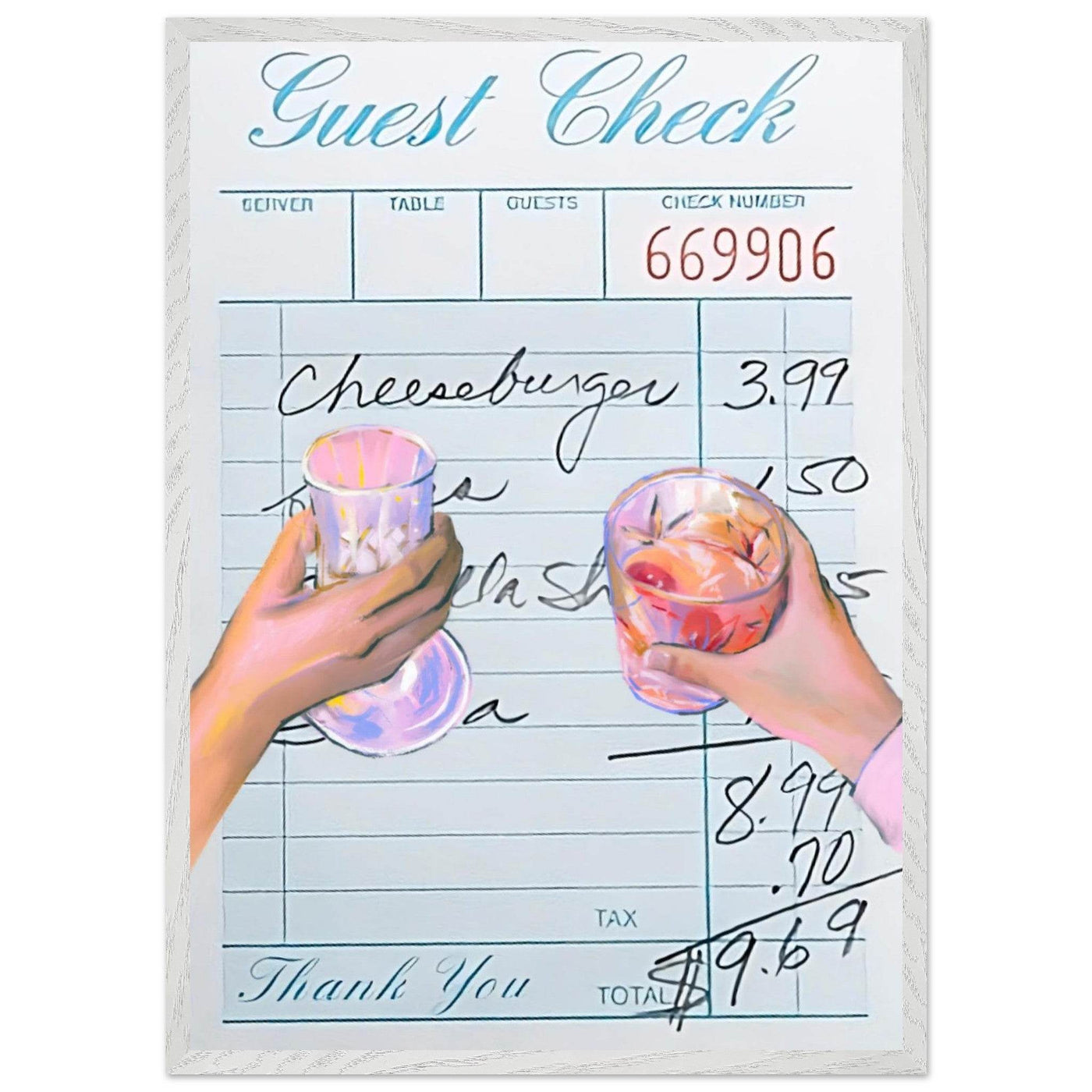 Retro Bar Tab Art - Vibrantwalls