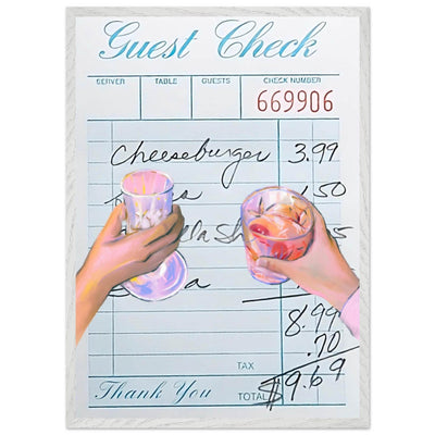 Retro Bar Tab Art - Vibrantwalls
