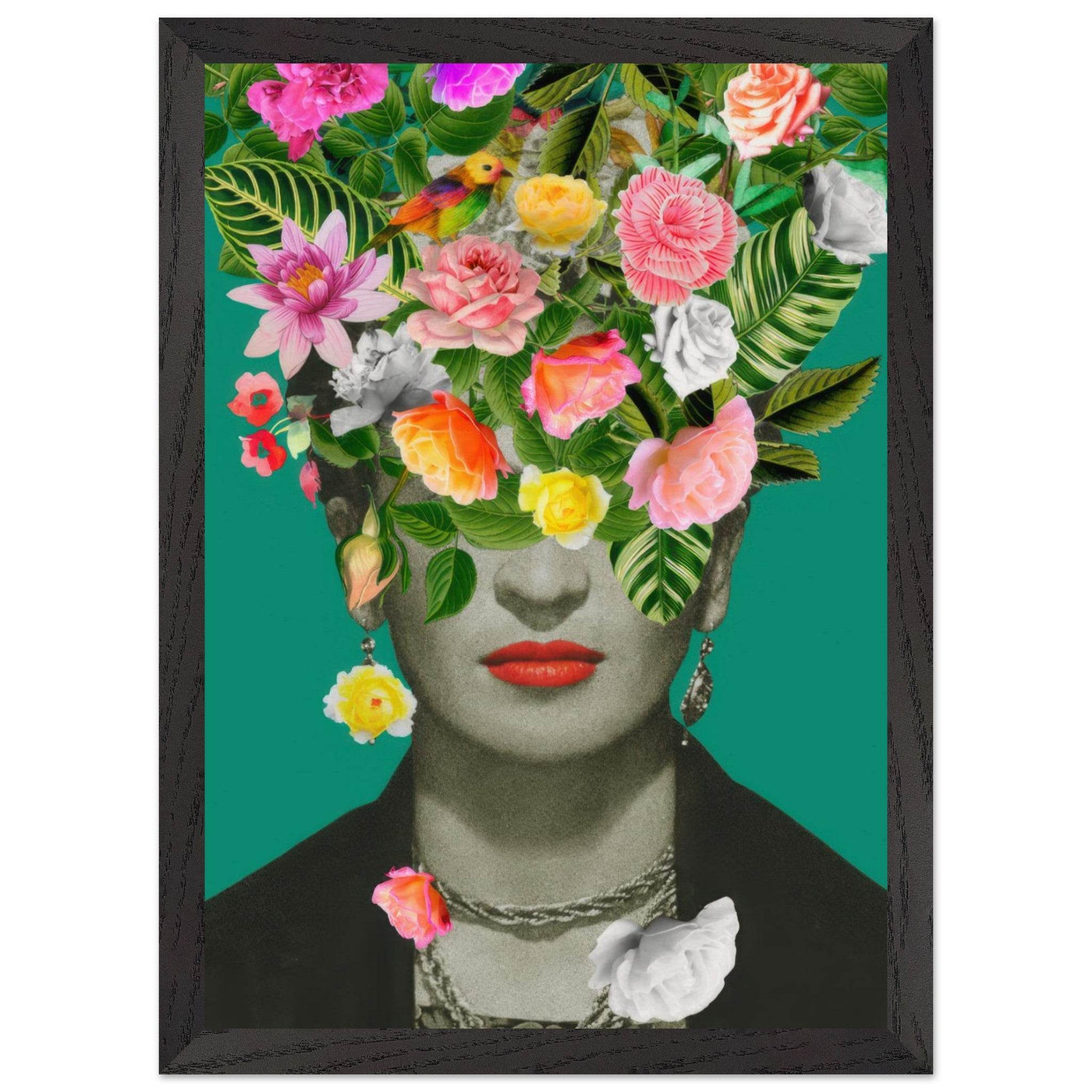 Floral Frida Artwork - Vibrant and Inspiring Home Decor - Vibrantwalls