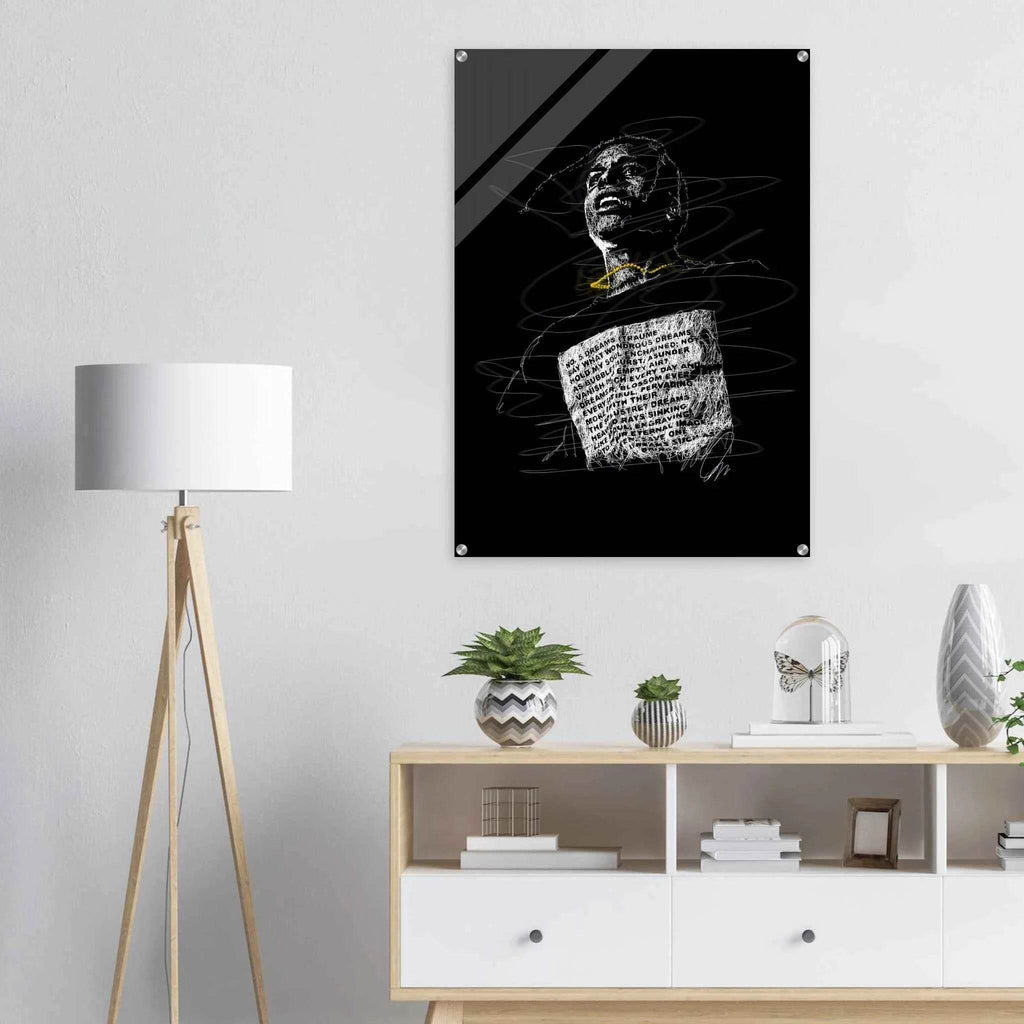 A$AP Rocky Acrylic Print - Unique Scribble Art for Stunning Wall Decor - Vibrantwalls