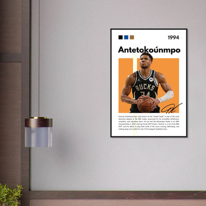 Giannis Antetokounmpo Greek Freak Bucks NBA Legends Wall Art - Vibrantwalls