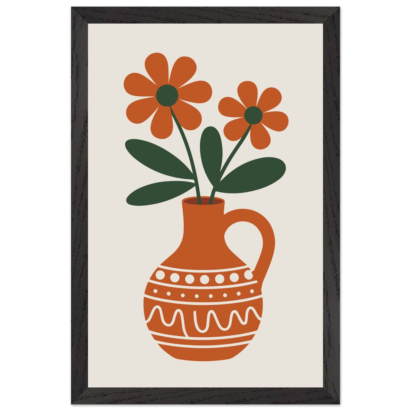 Abstract Floral Vase Art - Vibrantwalls