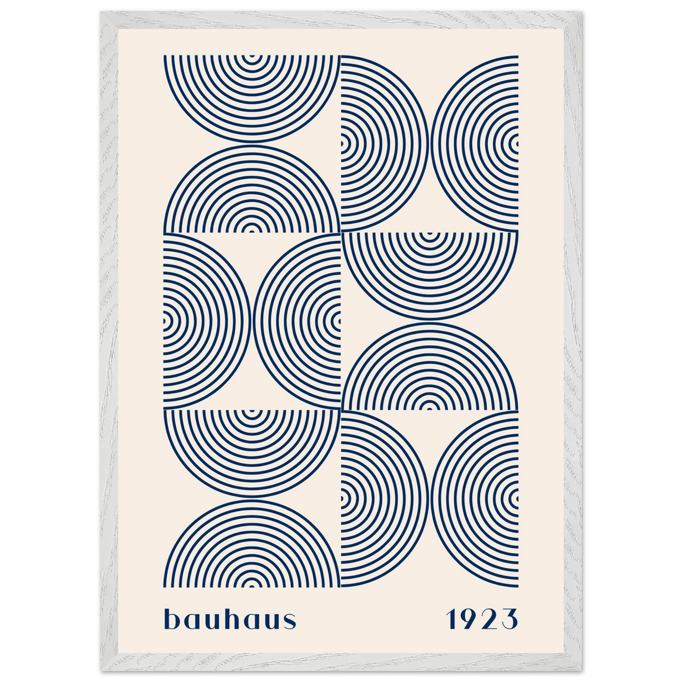 Bauhaus 1923 Navy & Beige - Vibrantwalls