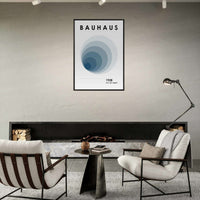 Bauhaus In The Tunnel Blue Wall Art - Vibrantwalls
