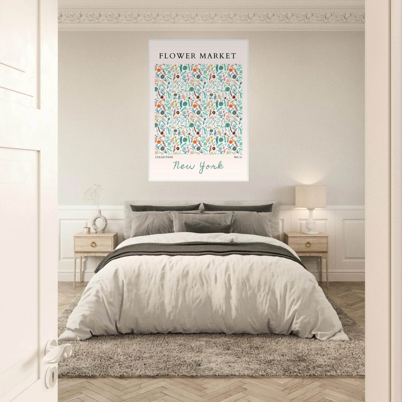 Flower Market New York Framed Poster – Whimsical Floral Art Print | Ready-to-Hang in Your Choice of Frame - Vibrantwalls