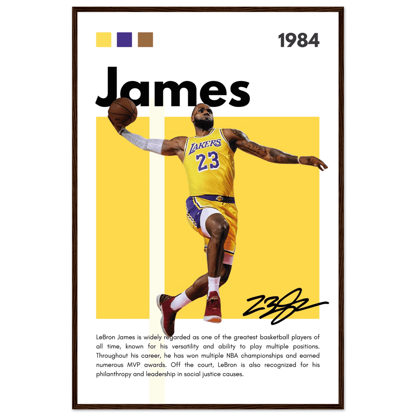 LeBron James King James Lakers Art Print - Vibrantwalls