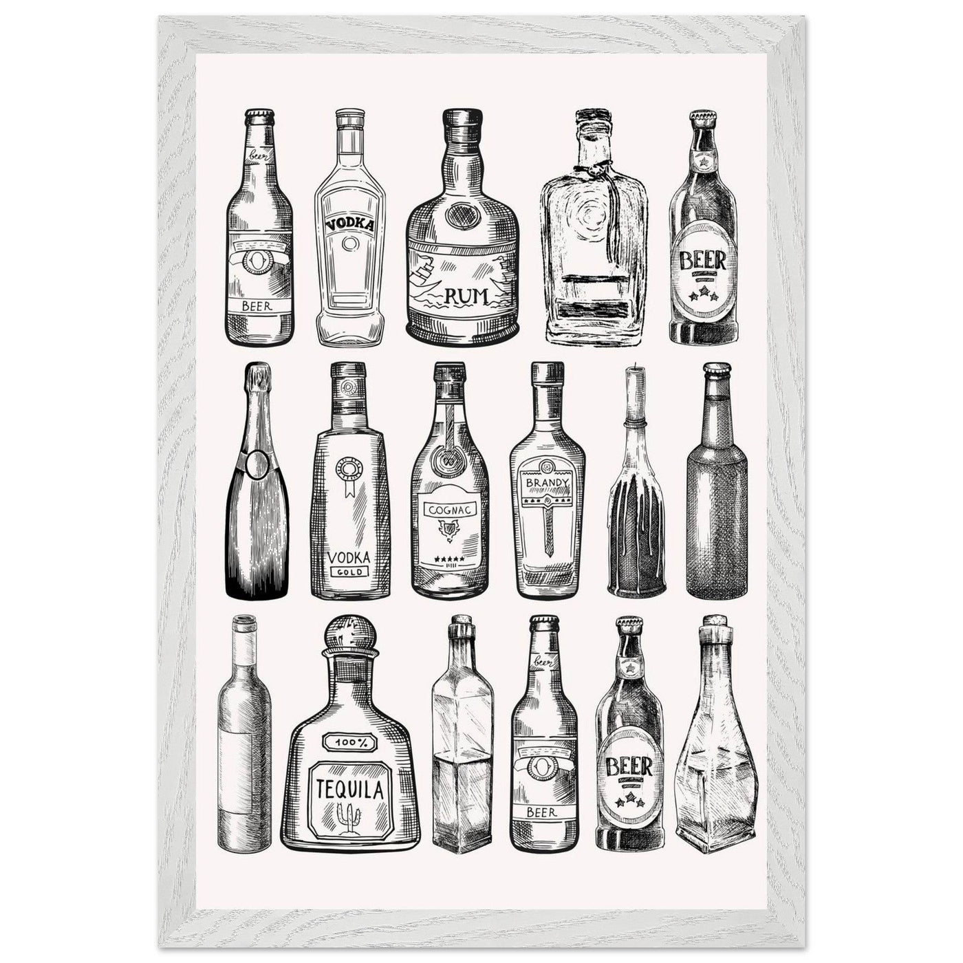 Gin Tonic Cocktail Recipe Classic Bar Print - Vibrantwalls