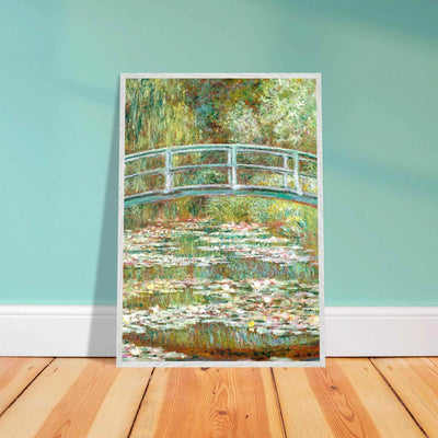Bridge Over a Pond Art Print - Water Lilies Decorative Artwork for Your Space - Vibrantwalls