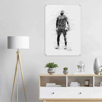 LeBron James Wall Art – Dynamic, Modern NBA Sketch Acrylic Print for Sports Fans - Vibrantwalls